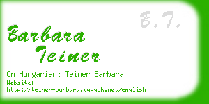 barbara teiner business card